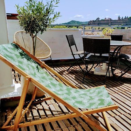 Appartement L'Oliveraie - La Cite Plein Les Yeux Carcassonne Exterior foto